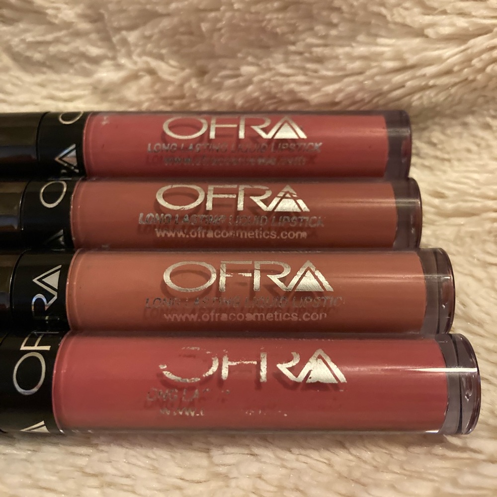 Ofra liquid lipsticks bundle of 4: Cocos islands,Aries , Charmed, Laguna beach